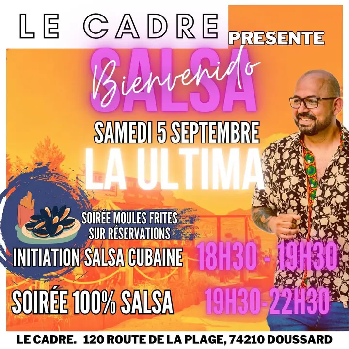 Affiche de la soirée à Le Cadre