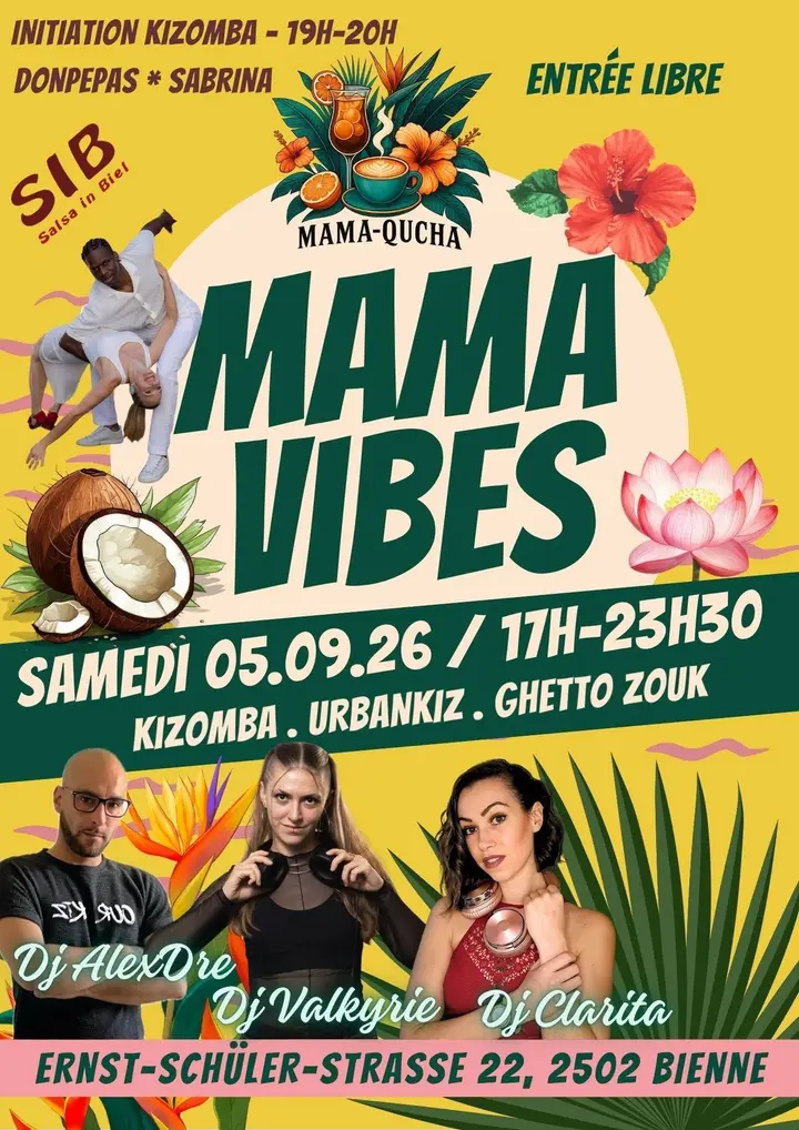 Affiche de la soirée à Bienne